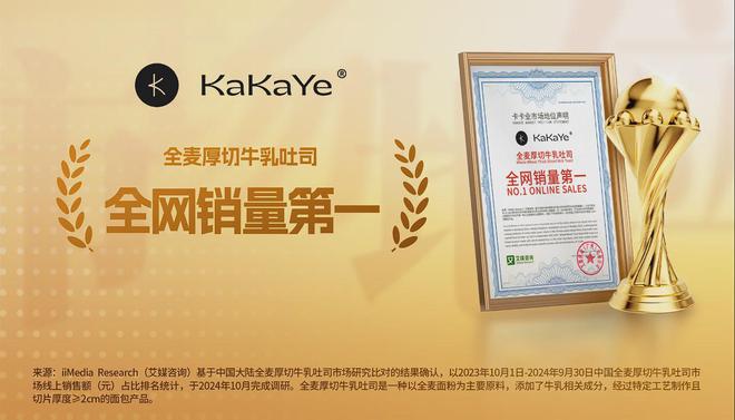 牛乳吐司全网销量第一”市场地位确认m6米乐卡卡业获艾媒咨询“全麦厚切(图1)